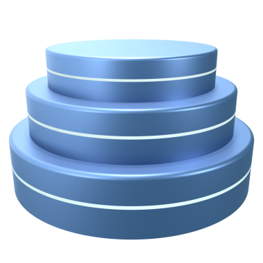 Platform mavi ve beyaz şeffaf arkaplan png 3d resimleme