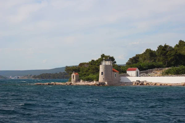 Latarnia Morska Babac Adriatyk Chorwacja Obraz Stockowy