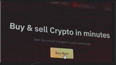 Process of buying bitcoin. Investing money in cryptocurrency. Making online payment.