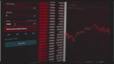 Process of buying bitcoin. Investing money in cryptocurrency. Making online payment.