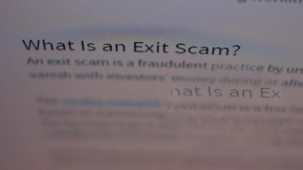 Cryptocurrency Scams Getting Informed Bitcoin Scams Bitcoin Scam False Bitcoin — Stok Video