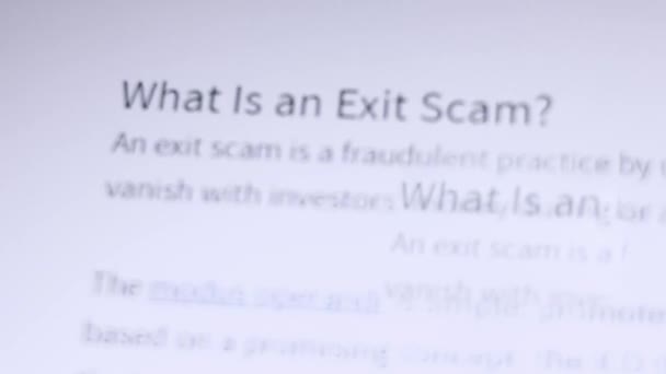 Cryptocurrency Scams Getting Informed Bitcoin Scams Bitcoin Scam False Bitcoin — Stok video