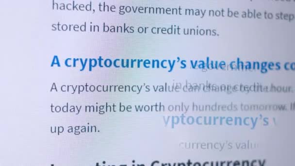 Cryptocurrency Scams Getting Informed Bitcoin Scams Bitcoin Scam False Bitcoin — Vídeos de Stock