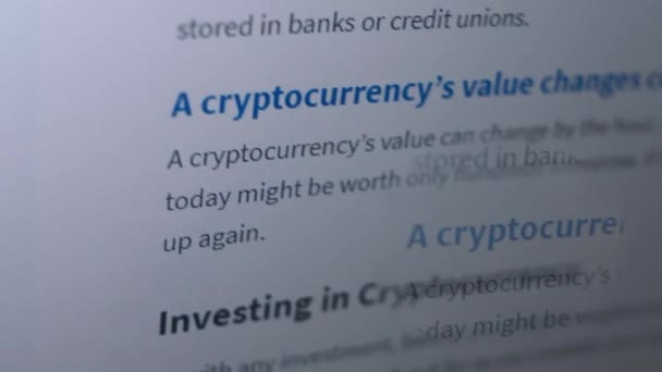 Cryptocurrency Scams Getting Informed Bitcoin Scams Bitcoin Scam False Bitcoin — Vídeo de stock