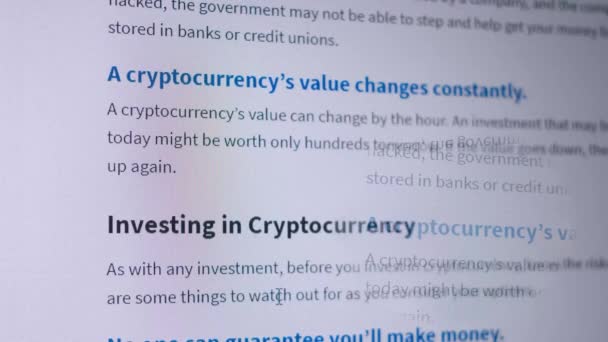 Cryptocurrency Scams Getting Informed Bitcoin Scams Bitcoin Scam False Bitcoin — Vídeo de Stock