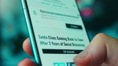 Looking at the smartphone, social distancing questions.