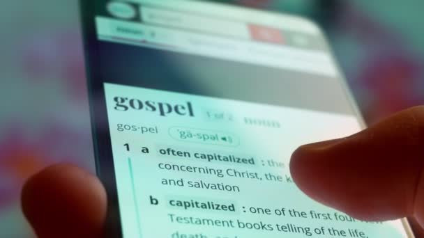 Looking Smartphone Read Information Gospel — Video