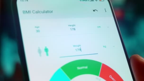 Looking Smartphone Bmi Calculator Application — Video