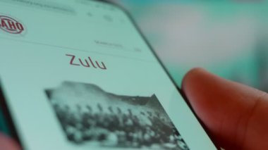 Smartphone in hand, I look for information on the internet about Zulu.