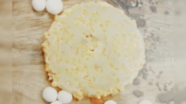 Bozuk Donut Iyileşiyor Çikolata Marşmelov Retro Pişirme Tepsisindeki Şekerli Çörekler — Stok video