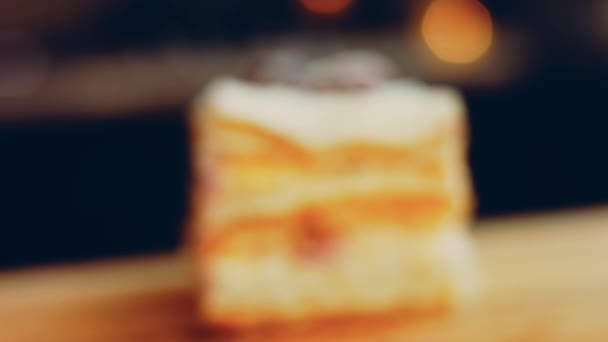 체리가 케이크 매크로와 슬라이더 — 비디오
