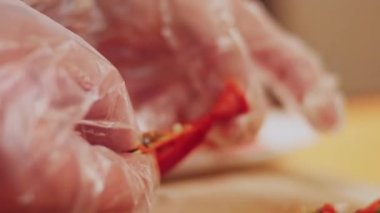 Process of preparing Chili Sauce.