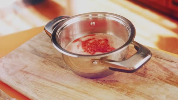 Process Preparing Chili Sauce — 图库视频影像