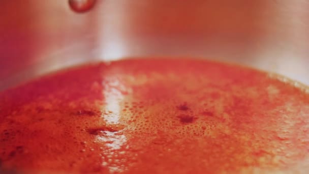 Process Preparing Chili Sauce — Αρχείο Βίντεο