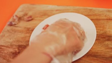 Process of preparing Irresistible chili cheese Hot Dogs. Taste USA cuisine.
