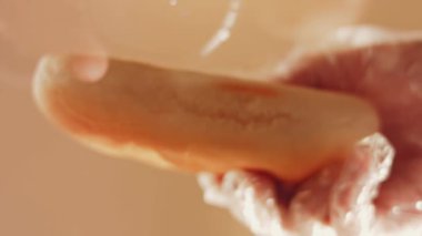 Process of preparing Irresistible chili cheese Hot Dogs. Taste USA cuisine.