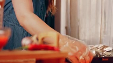 Process of preparing Irresistible chili cheese Hot Dogs. Taste USA cuisine.