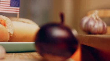 Process of preparing Irresistible chili cheese Hot Dogs. Taste USA cuisine.