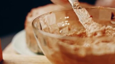 hallucination effect of Favorite chocolate Cake with Nutella Buttercream and Strawberries. Taste USA cuisine.