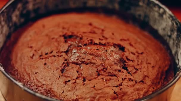 Hallucination Effect Favorite Chocolate Cake Nutella Buttercream Strawberries Taste Usa — Vídeo de Stock