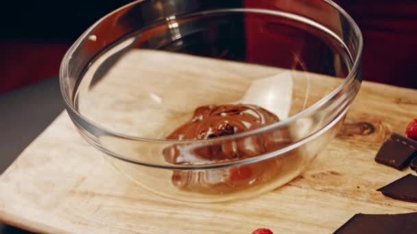 Hallucination Effect Favorite Chocolate Cake Nutella Buttercream Strawberries Taste Usa — Vídeo de Stock