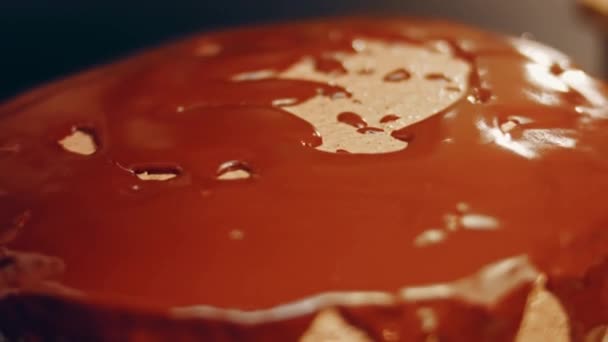 Hallucination Effect Favorite Chocolate Cake Nutella Buttercream Strawberries Taste Usa — Vídeos de Stock