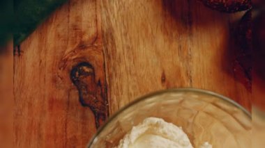 Preparing process of Cinematographic Smoked Salmon bagels. USA cusine.