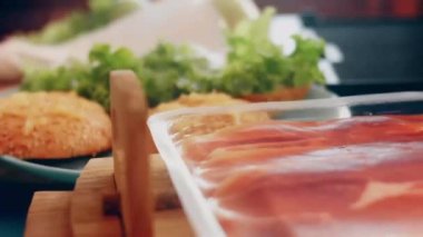 transition effect of green tomato blt burger, vegan burger.