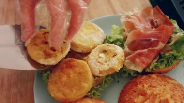 transition effect of green tomato blt burger, vegan burger.