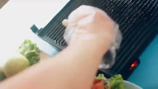 Transition Effect Green Tomato Blt Burger Vegan Burger — Vídeo de Stock
