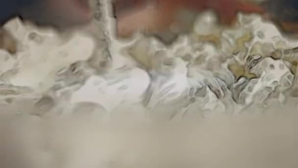 Preparing Process Old Time Custard Ice Cream Transition Effect Cartoons — стоковое видео