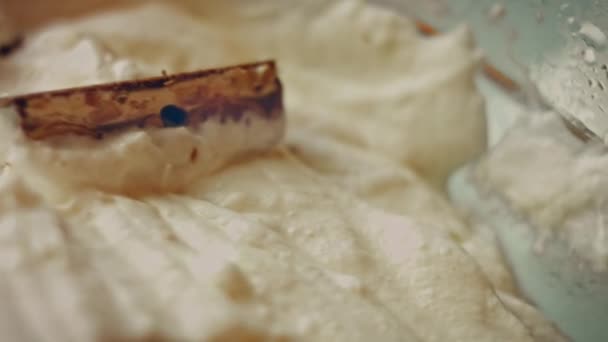 Preparing Process Old Time Custard Ice Cream Transition Effect Cartoons — Vídeo de Stock