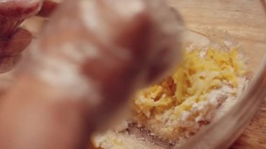 Preparing American flag mixed Berry Pie. Video transition effect.