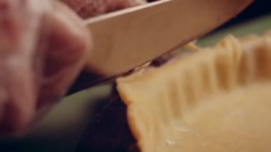 Preparing American flag mixed Berry Pie. Video transition effect.