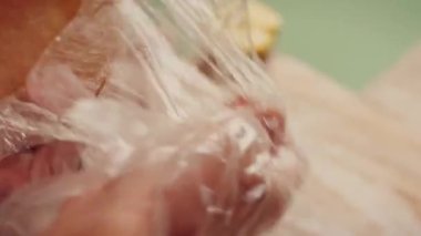 Preparing American flag mixed Berry Pie. Video transition effect.