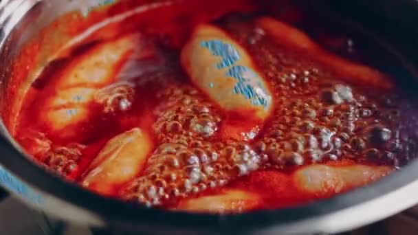 Процес Приготування Барбекю Смак Американської Кухні — стокове відео