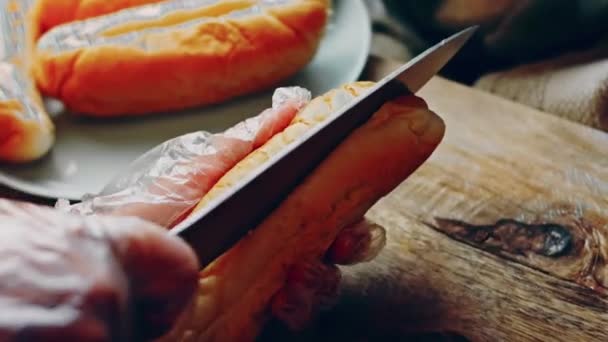 Mangal Partisi Hazırlama Süreci Amerikan Mutfağının Tadına Bak — Stok video