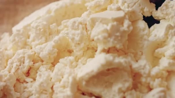 Vorbereitungsprozess Für Crustless New York Cheesecake Taste American Cuisine Contour — Stockvideo