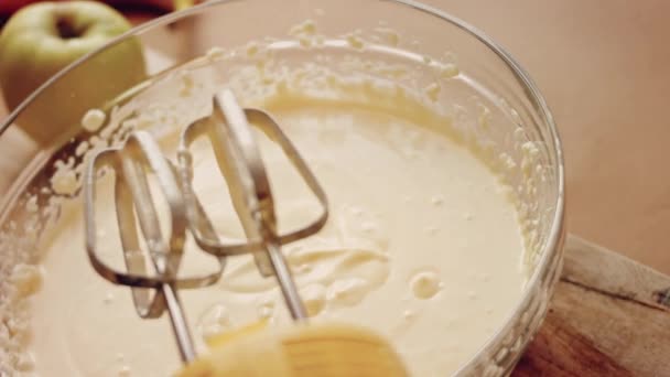 Preparing Process Crustless New York Cheesecake Taste American Cuisine Contour — Video Stock
