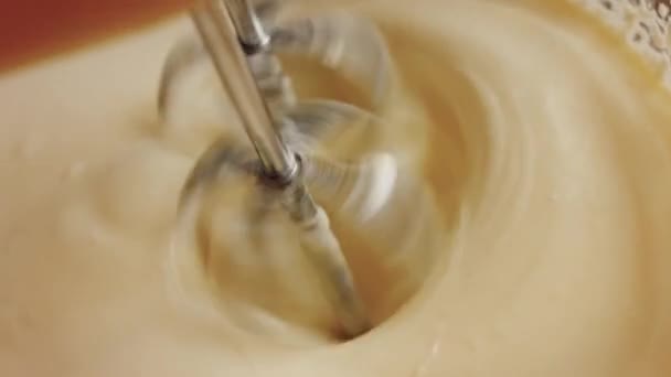Preparing Process Crustless New York Cheesecake Taste American Cuisine Contour — Stock video