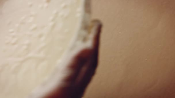 Preparing Process Crustless New York Cheesecake Taste American Cuisine Contour — Vídeos de Stock