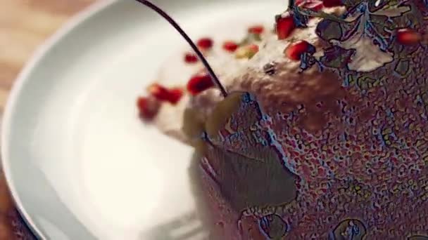 Праздничное Блюдо Цветах Мексиканского Флага Делаем Наши Чили Nogada Основе — стоковое видео