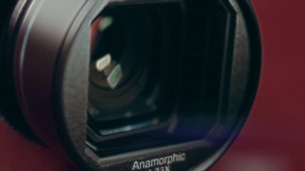 Фокусировка Объектива Цифровой Камеры Объектив Камеры Крупный План Сосредоточься Камере — стоковое видео