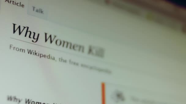 Why Women Kill Shooting Screen Pixel Mode — Stockvideo