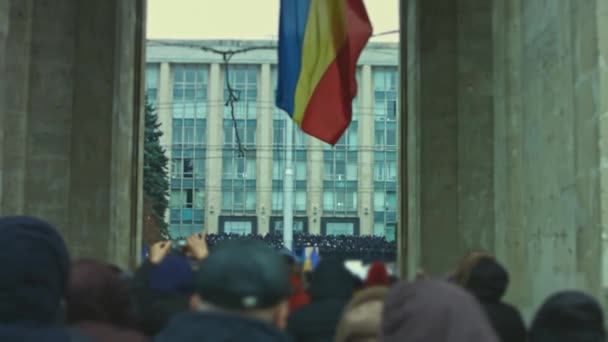 Chisinau Moldovai Köztársaság 2020 December Moldovai Nép Békés Politikai Demonstrációért — Stock videók