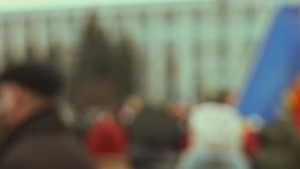 Chișinău Republica Moldova Decembrie 2020 Poporul Moldovenesc Întâlnește Pentru Demonstrație — Videoclip de stoc