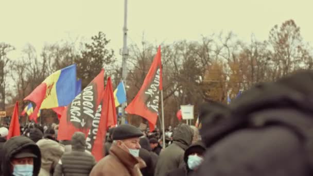 Chisinau Republiek Moldavië December 2020 Moldavische Mensen Ontmoeten Elkaar Voor — Stockvideo