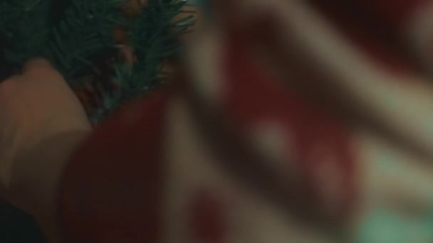 Famille Décorer Leur Maison Pour Les Vacances Noël Belles Filles — Video