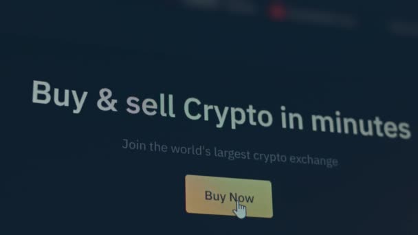 Proceeding Process Buying Selling Cryptocurrency — Vídeo de Stock