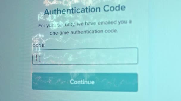 Introducing Authentication Code Enter Personal Account Cryptocurrency Exchange — Αρχείο Βίντεο